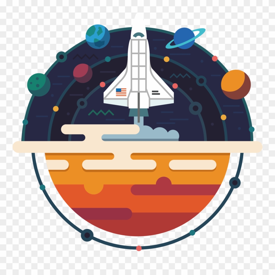 Png Transprent Png Free Download Pattern - Solar System Rocket Clipart