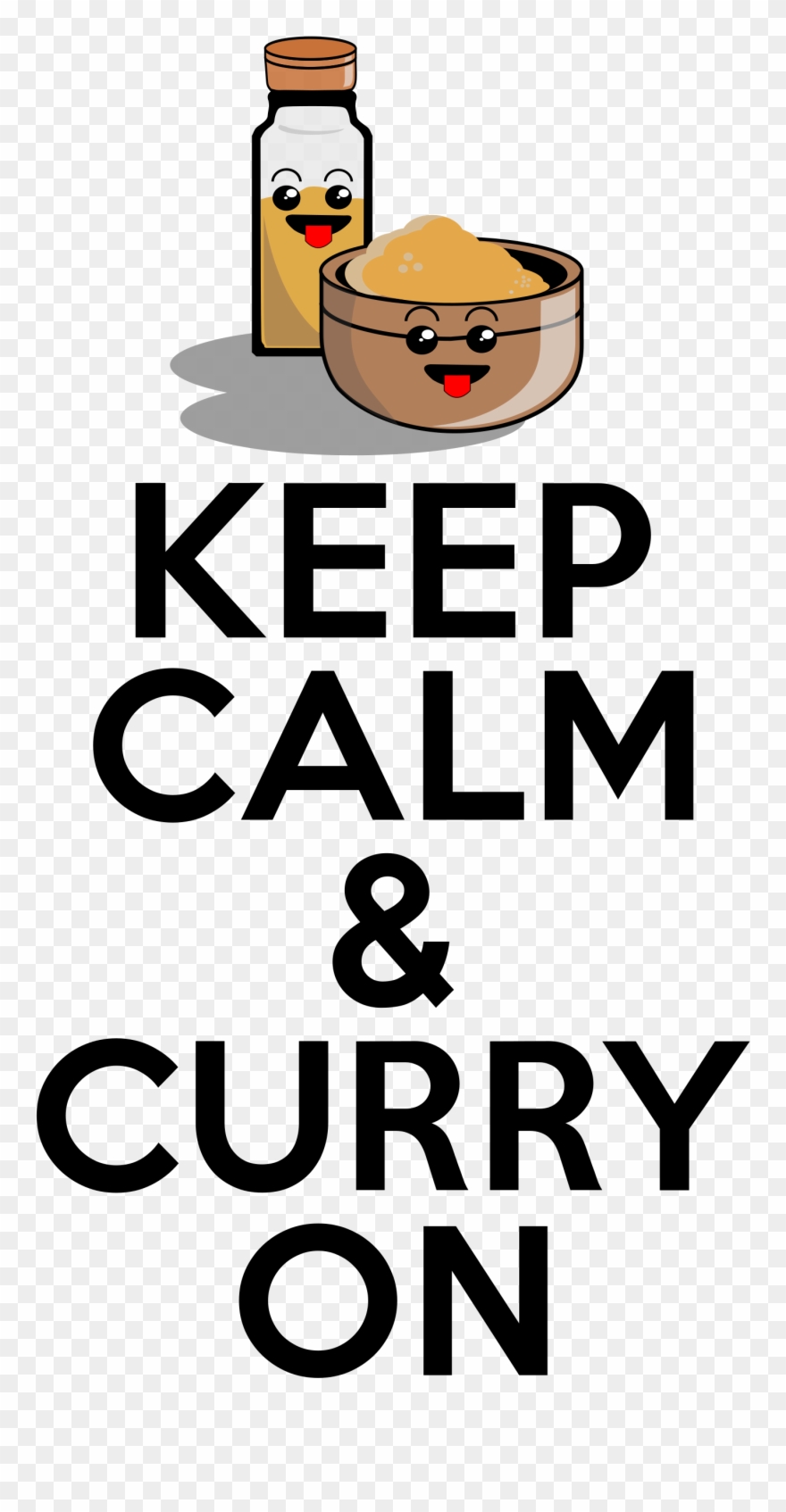 Keep Calm & Curry On Image Clipart