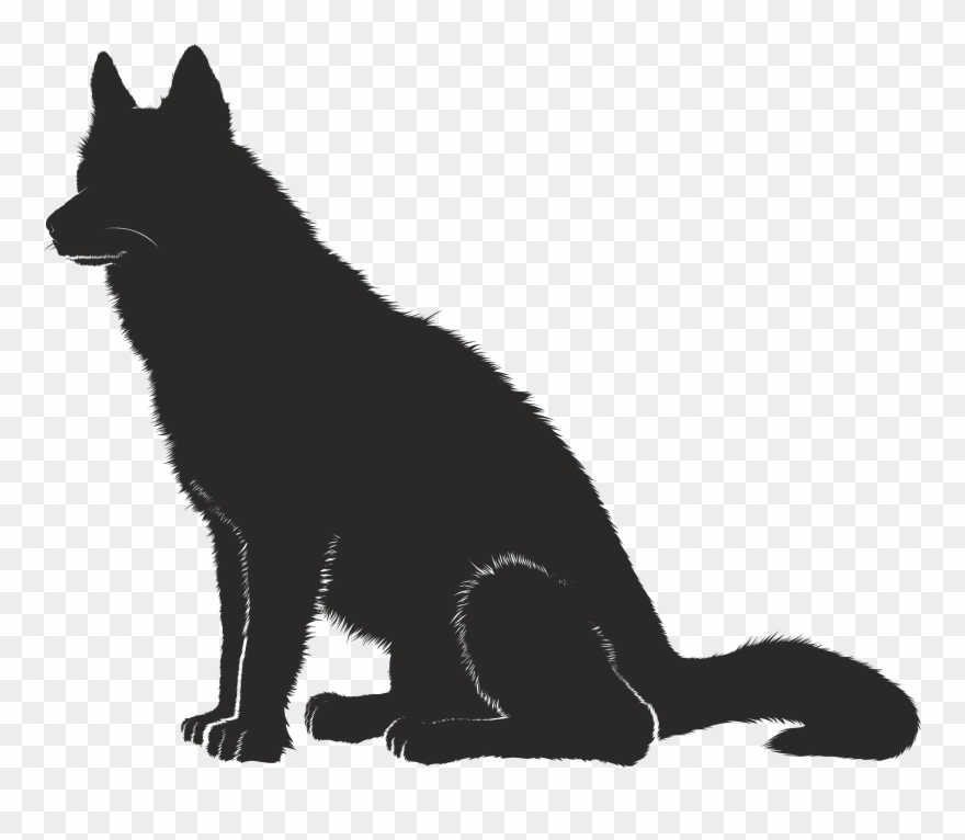 Free Clipart Of A Black And White Sitting Dog - Had A Black Dog - Png Download