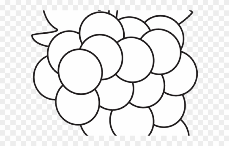 Grape Clipart Preschool - Grapes Clip Art Black And White - Png Download