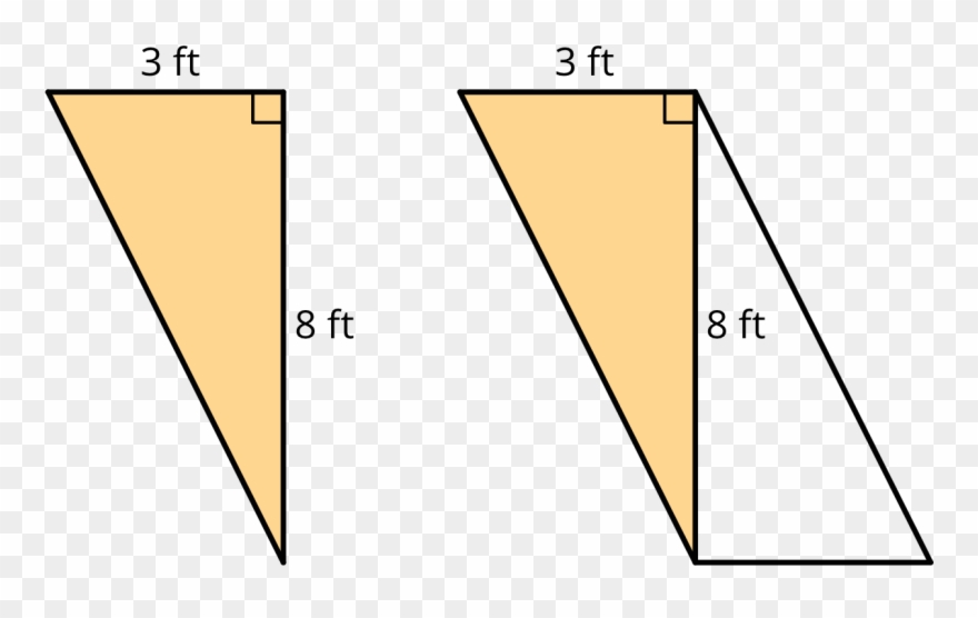 A Triangle With One Side Labeled 3 Feet And Another - Triangle Clipart