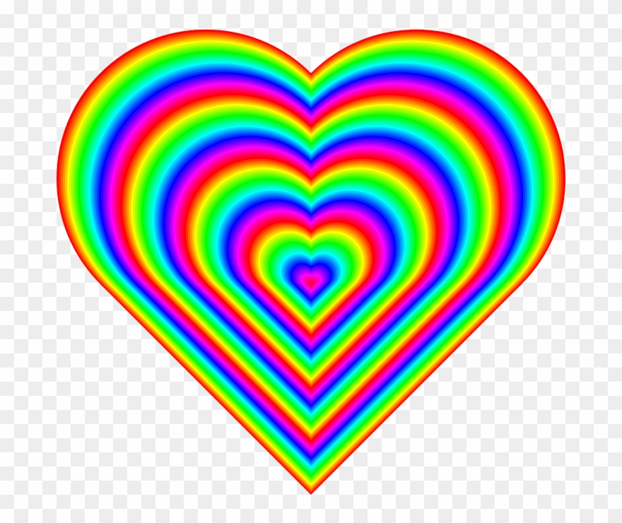 Heart Rainbow Picture - Rainbow Heart Clipart