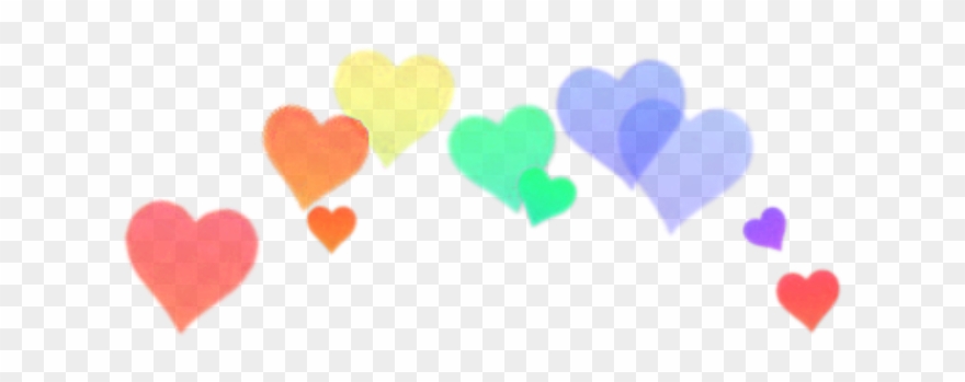 Rainbow Hearts Png - Red Hearts Tumblr Png Clipart