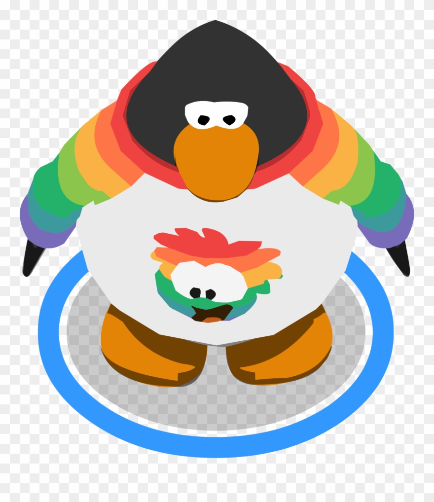 I Heart My Rainbow Puffle T-shirt Ingame - Club Penguin Purple Clipart