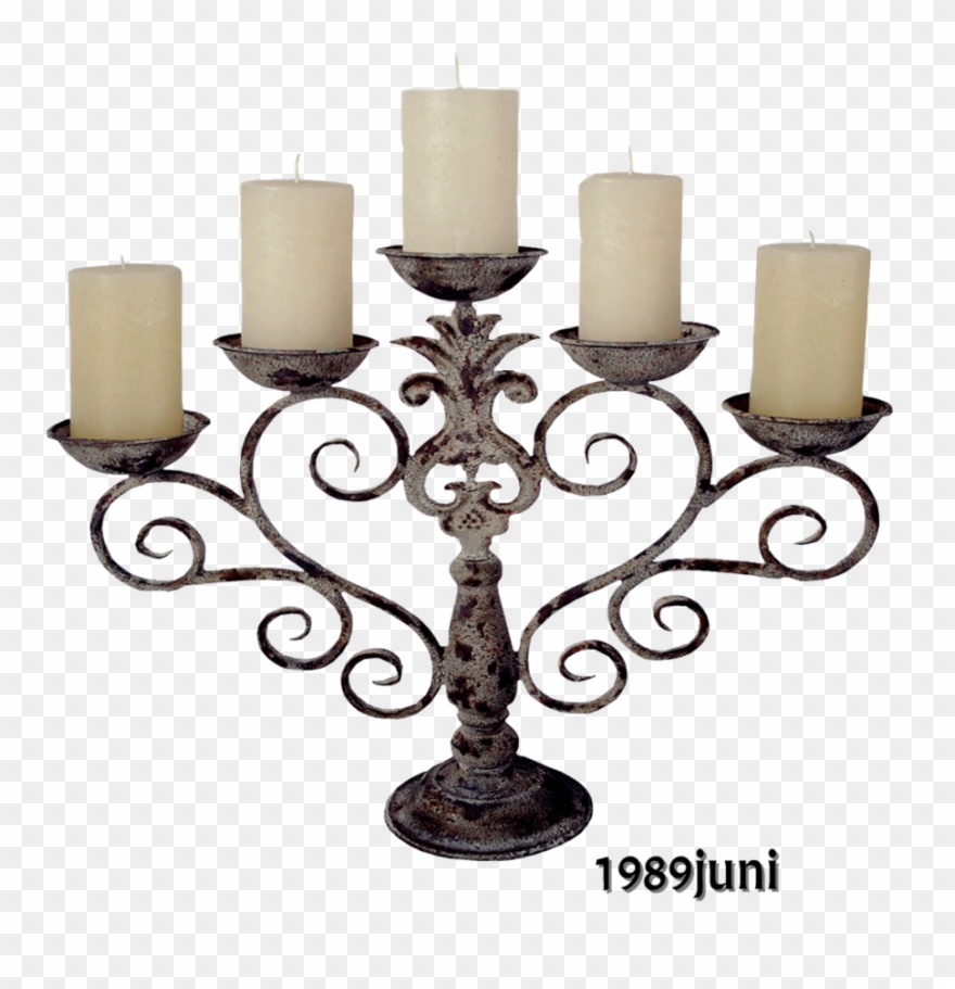 Objekt Stock Kerzenhalter By - Fallen Fruits Aged Metal Candelabra Clipart