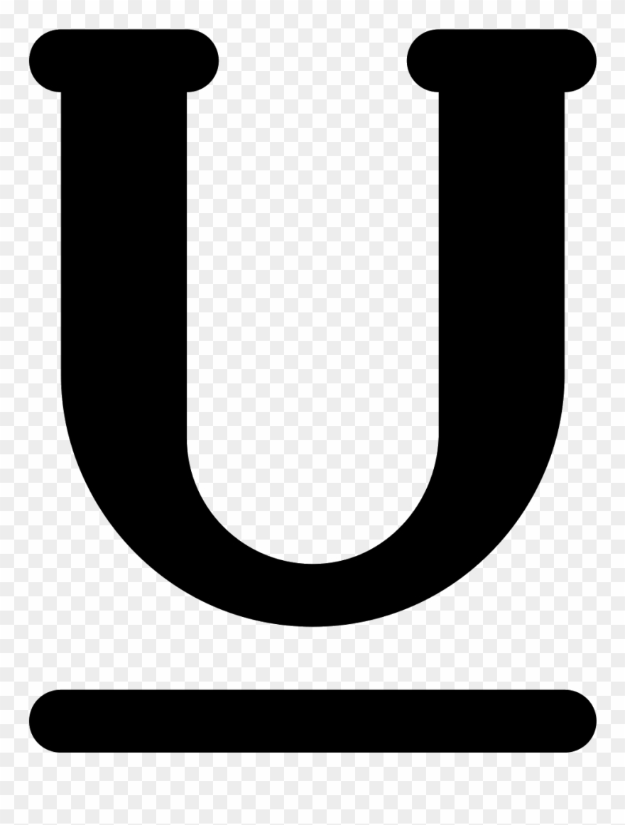 The Icon "underline" Consists Of The Outline Of A Capitalized - Portable Network Graphics Clipart