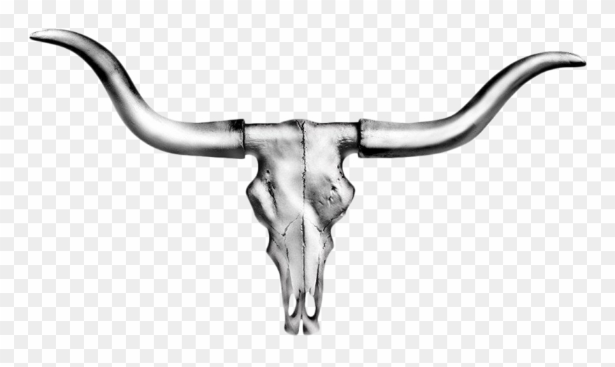 Wall Charmers Faux Carved Metallic Silver Texas Longhorn - Austin Texas Longhorn Wall Décor Wall Charmers Clipart