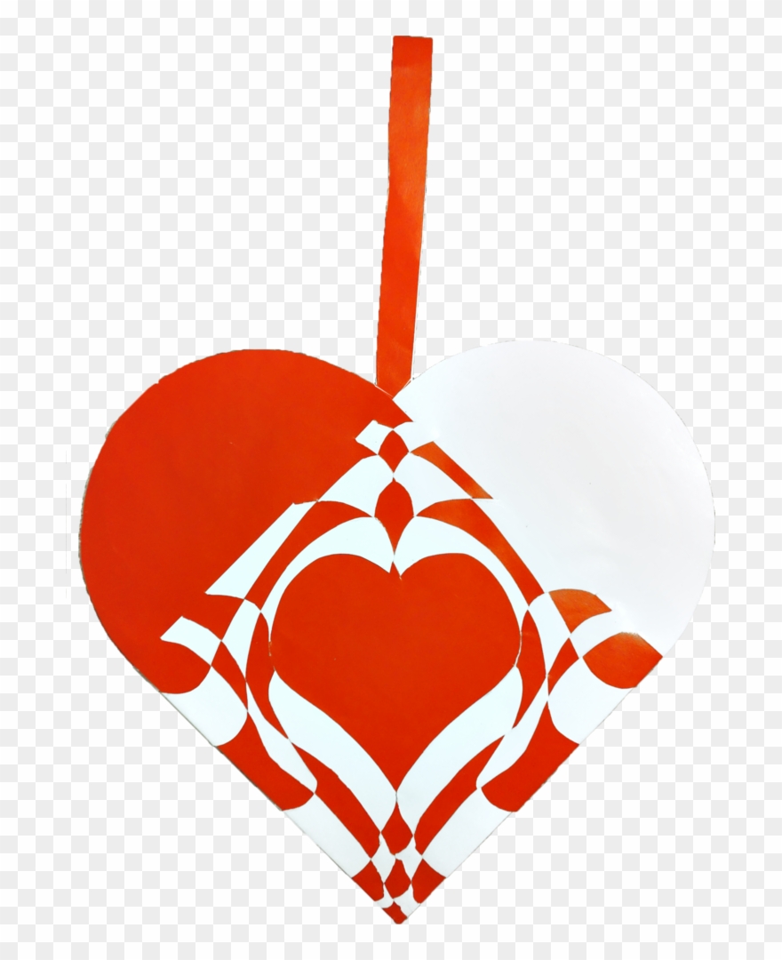 Fransk Barok - Pleated Christmas Hearts Clipart