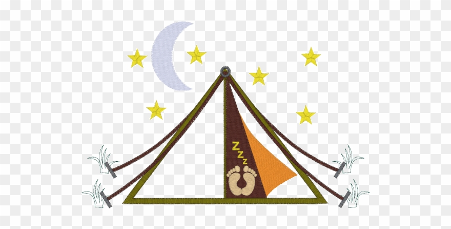 Camping Tent Applique Clipart