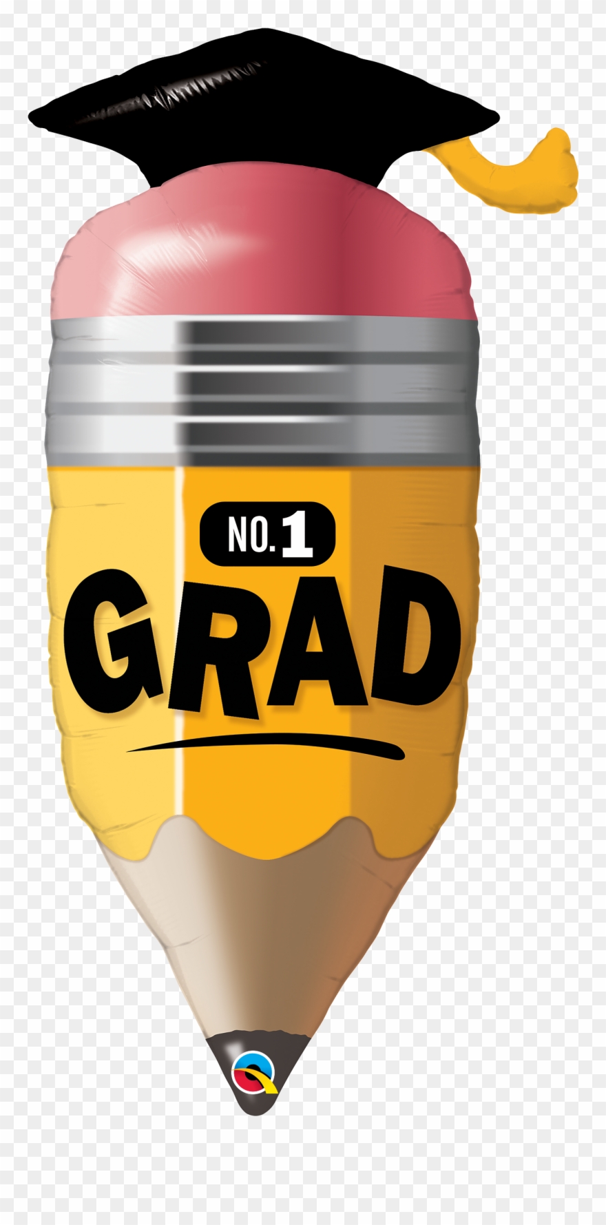 Graduation Balloon - 41" No. 1 Grad Pencil Balloon - Mylar Balloons Foil Clipart