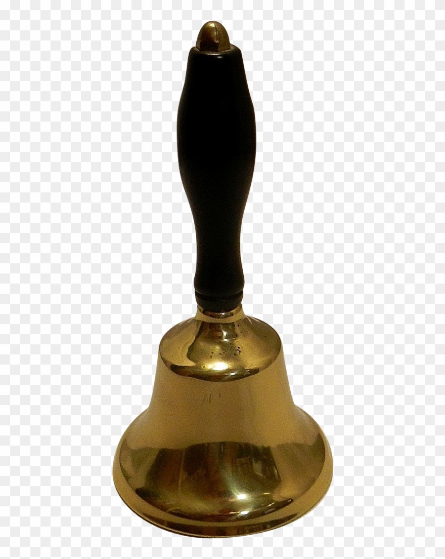 Vintage Teacher U2019s Country Classroom Brass Bell - Handbell Clipart