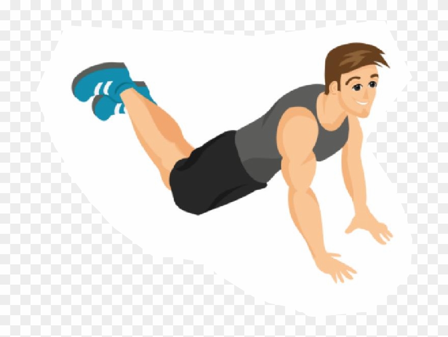 Exercise Clipart Push Up - Press Up - Png Download
