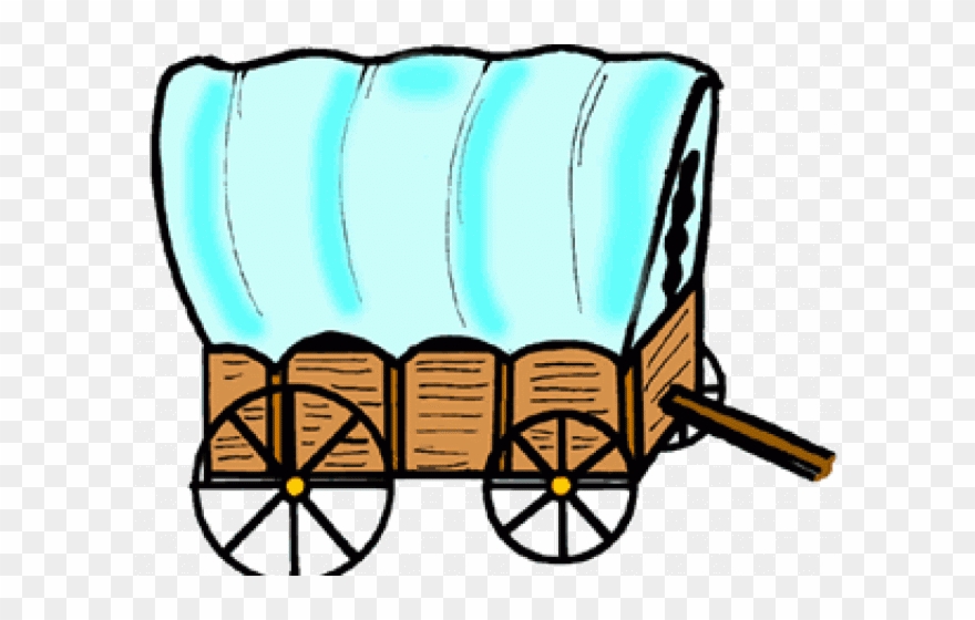 Wagon Clipart Transparent - Covered Wagon Clip Art - Png Download