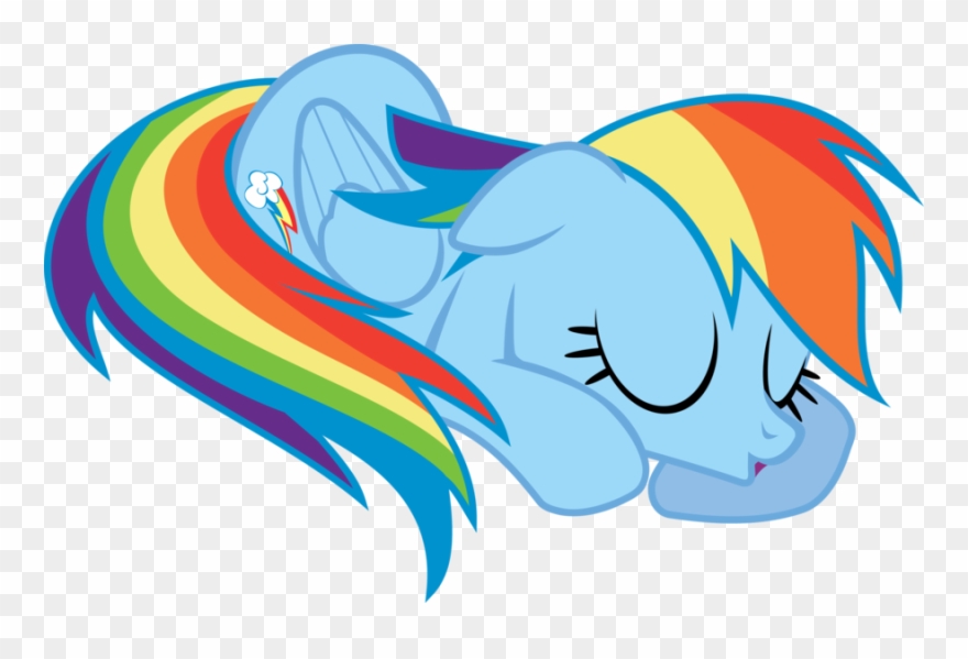 Nap Time Rainbow Dash By Uxyd On Deviantart Clip Art - Gif Rainbow Dash Sleeping - Png Download
