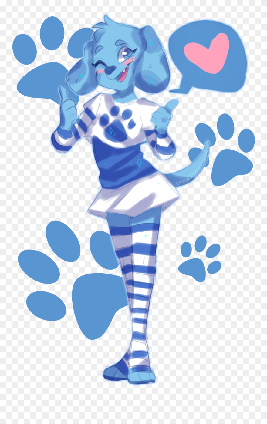 Blues Clues Paw Print Clipart - Blue's Clues Blue Human - Png Download