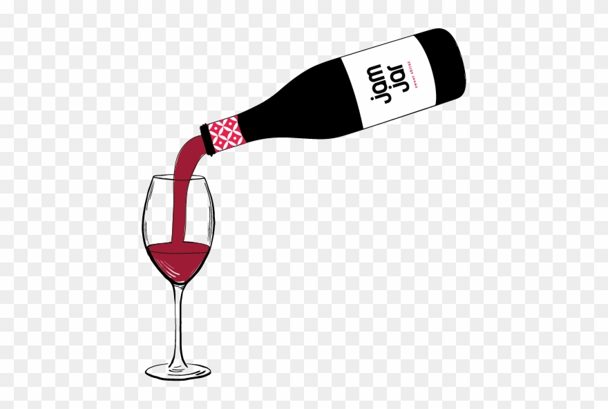 Red Wine Sticker By Jam Jar Wines - Jam Jar Wine Clipart