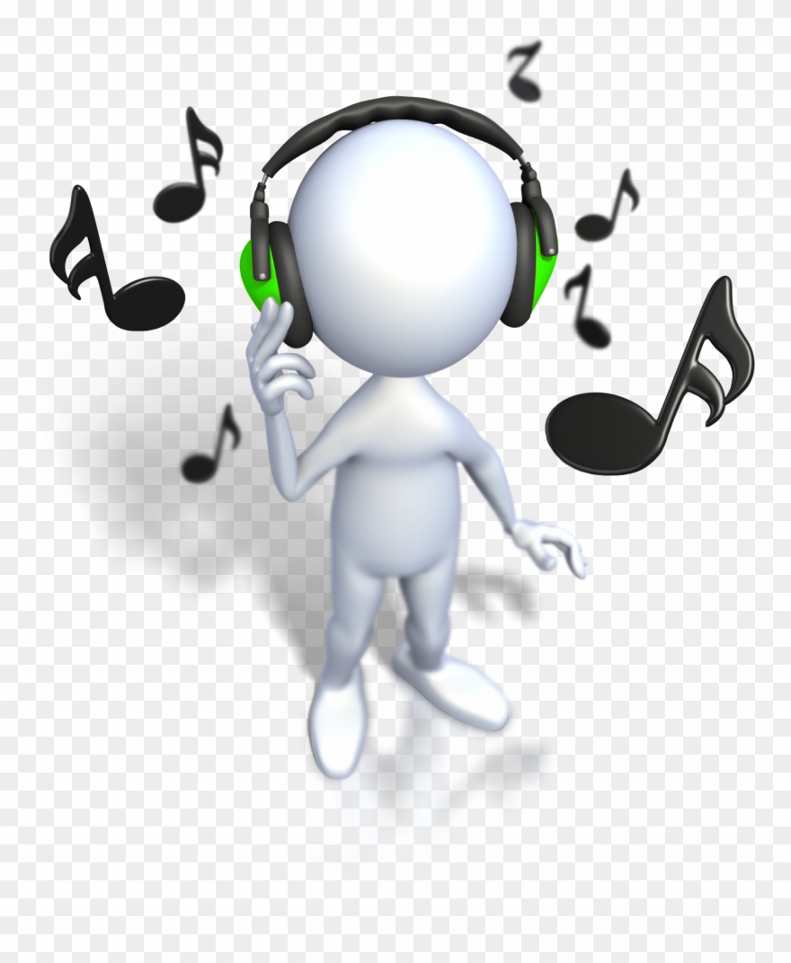 039 Eine Sprache Mit Musik Lernen - Animated 3d Stick Figures Clipart