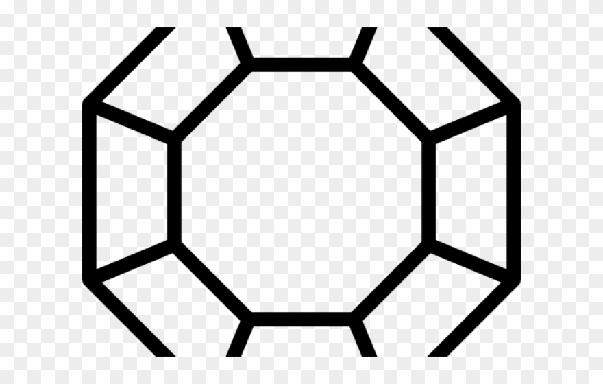 Gems Clipart Black And White - Gem Outline - Png Download