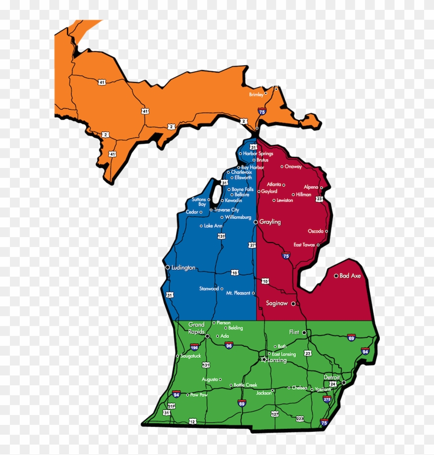 Choose Region - Map Clipart