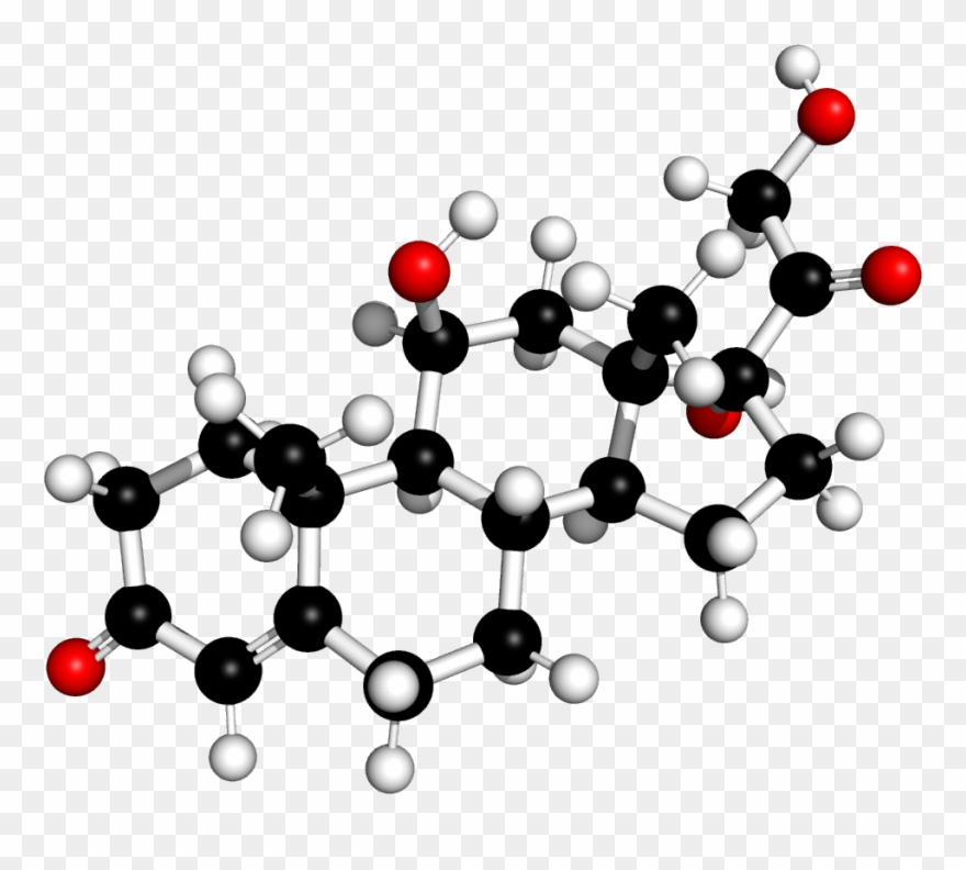 A 3d Model Of The Cortisol Molecule That I Created Clipart