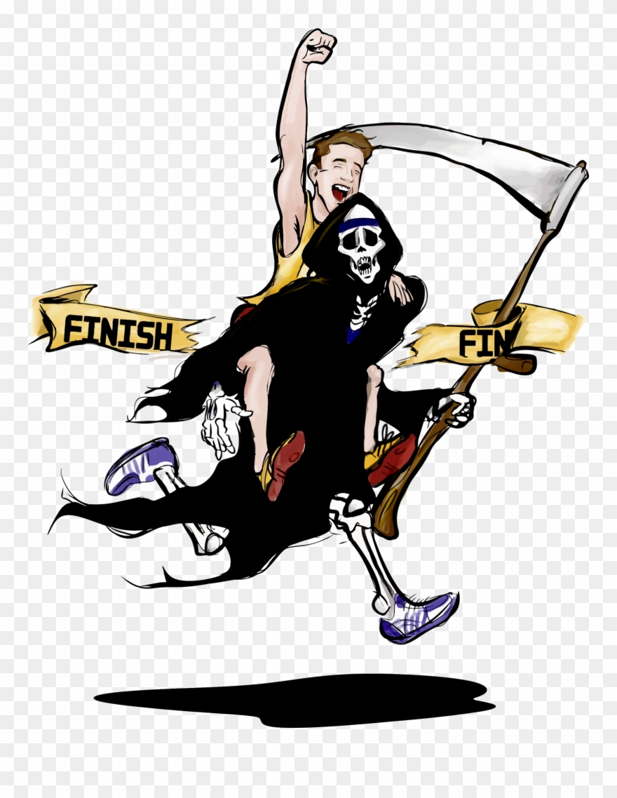 Have You Met The Running Reaper - Illustration Clipart