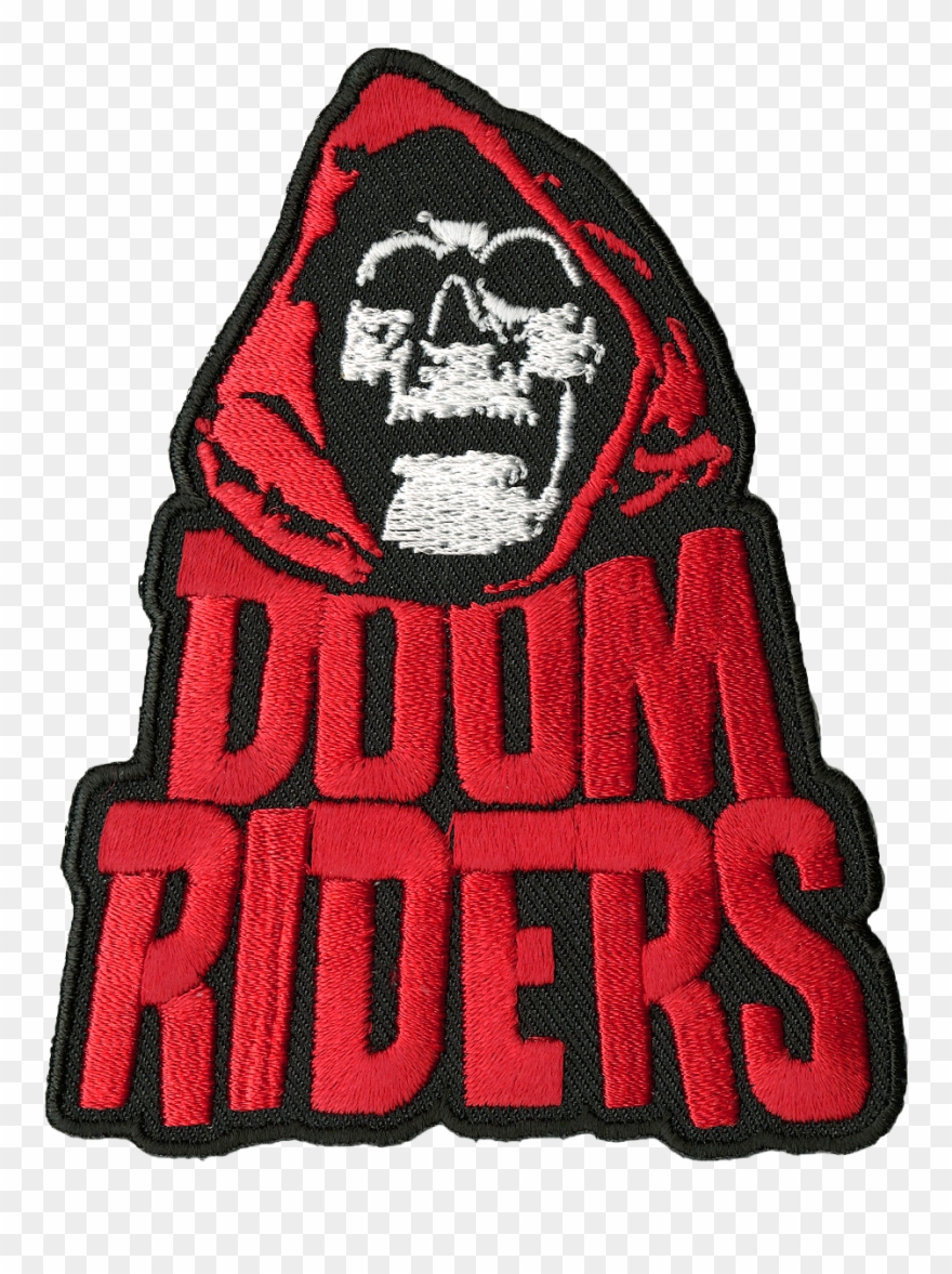 Doomriders "red Reaper" Embroidered Patch - Doomriders Men's Red Reaper Embroidered Patch Red Clipart