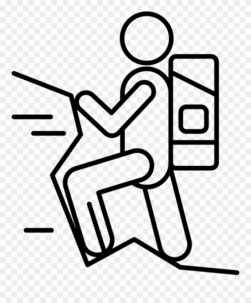 Climbing Drawing Line Clip - Climbing - Png Download