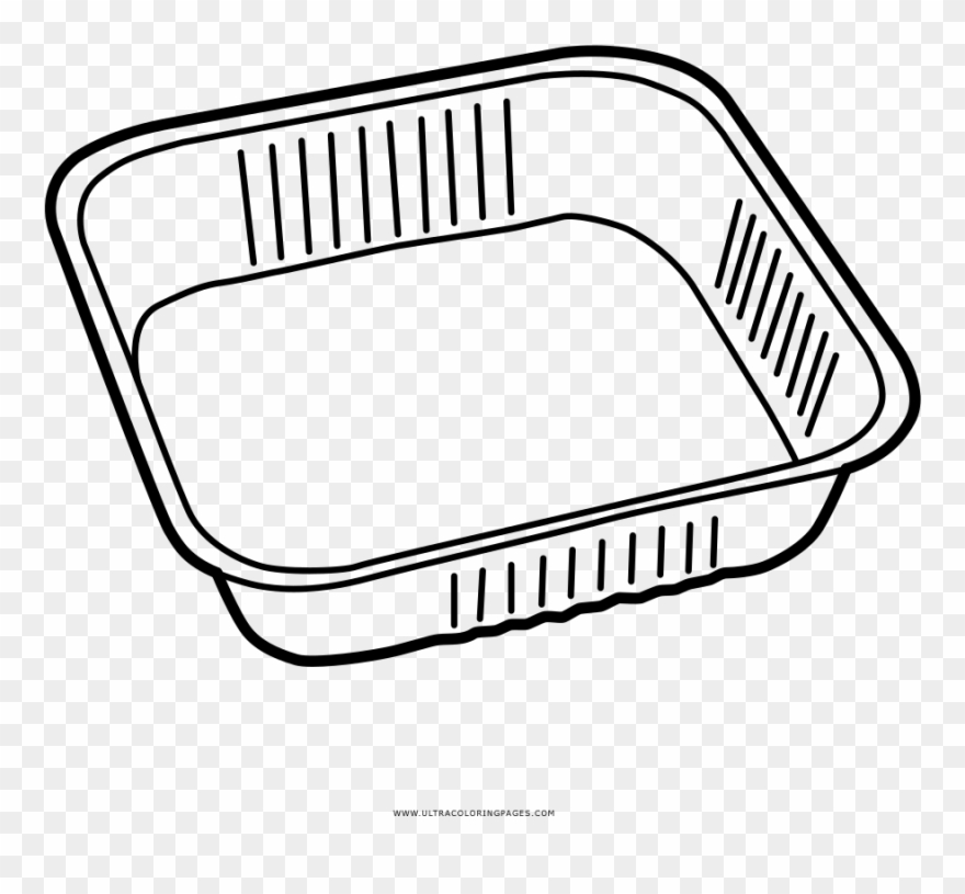 Tray Coloring Page Clipart