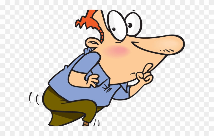 Cliparts Quiet Please - Sneaky Cartoon - Png Download