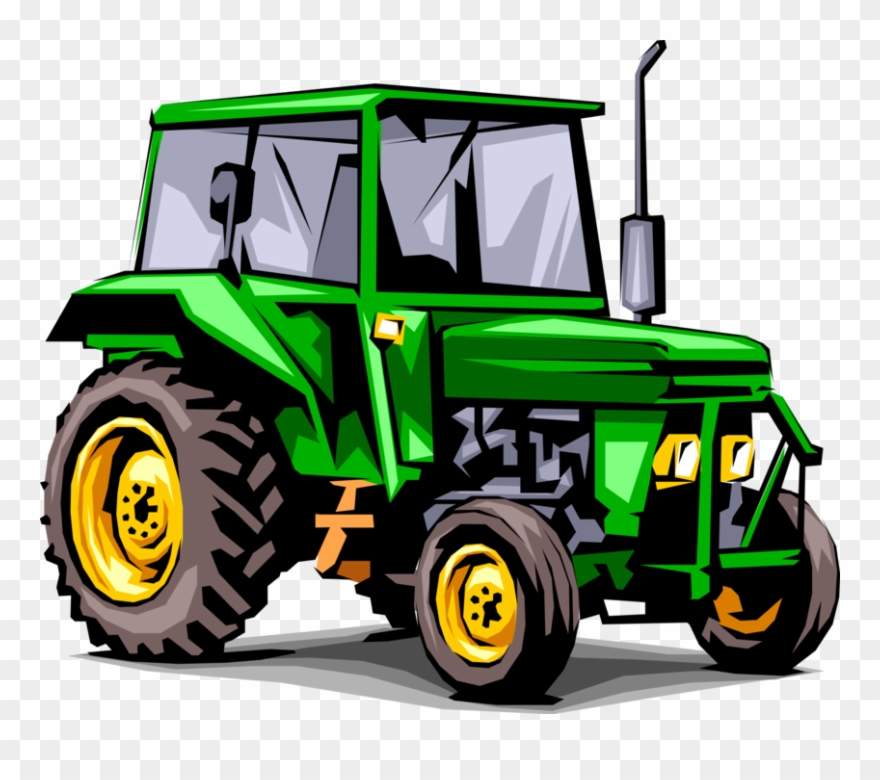 Vector Illustration Of Agriculture And Farming Equipment - Traktor John Deere Clipart - Png Download