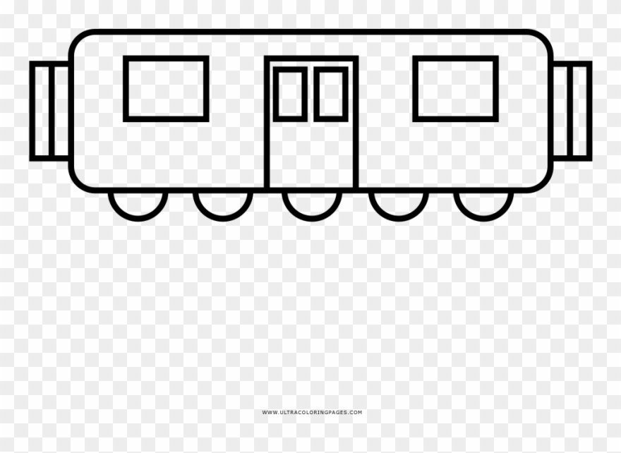 Subway Coloring Page - Rubber Stamp Clipart