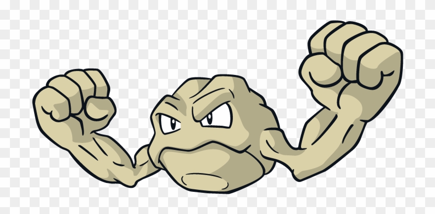 Geodude Pokemon Character Vector Art Clipart