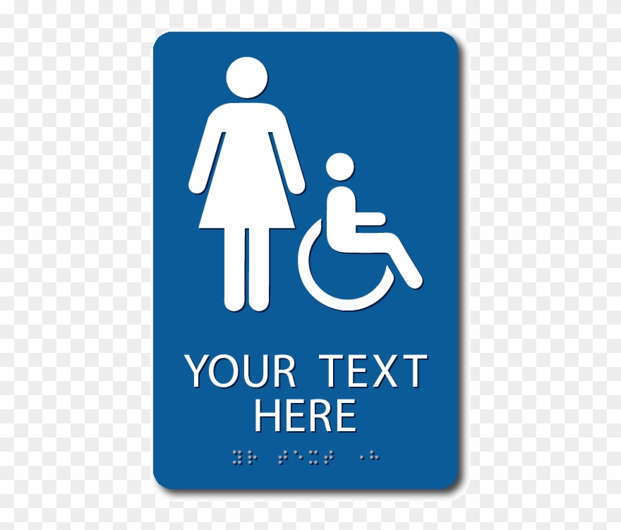 Download Custom Ada Braille Handicap Women's Restroom Signs Women's