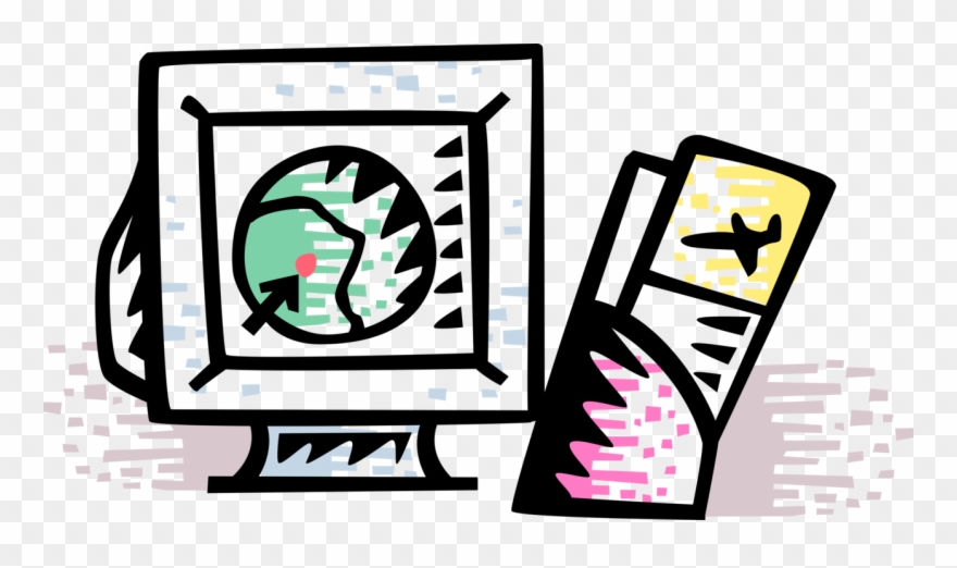 Vector Illustration Of Holiday Vacation Travel Airline Clipart