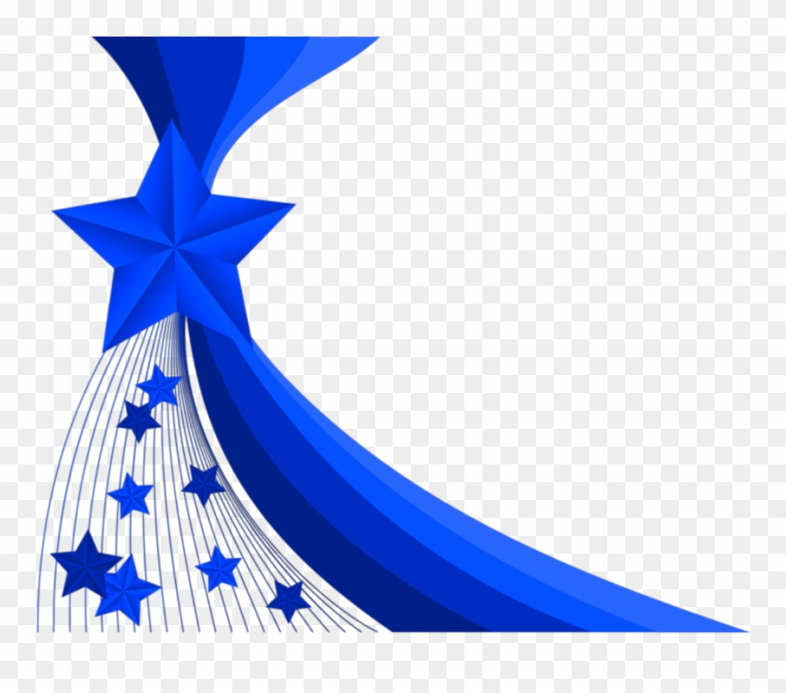 Mq Star Stars Swirls Swirl Blue - Linea Decorativa Roja Png Clipart