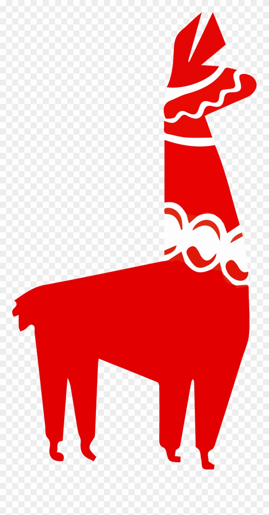 Red Llama Clipart