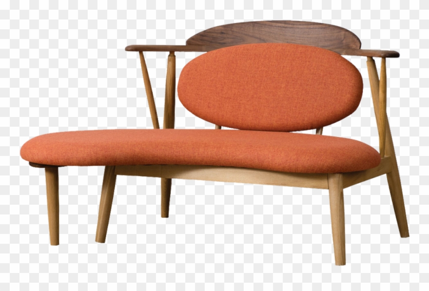 D Vector Project 家具、新たな価値を追求 - ウォールナット ソファ オレンジ Kozue(dvp) Clipart