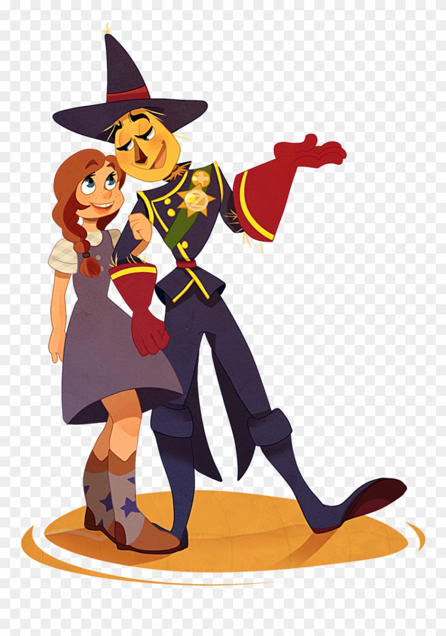 Gale The Wonderful Wizard Of Oz Toto - Dorothy And Scarecrow Fan Art Clipart