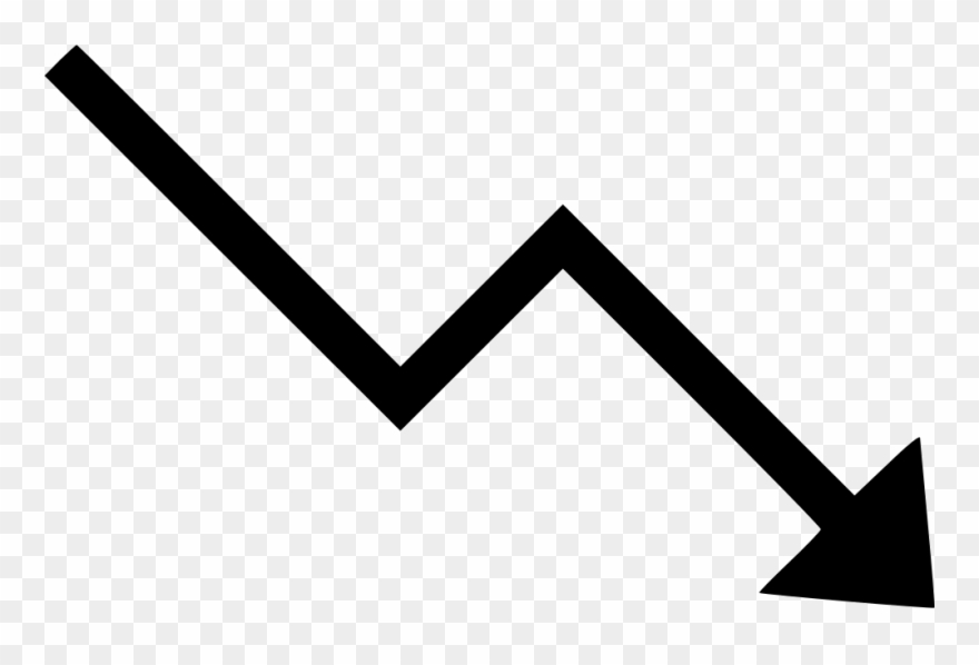 Down Png Trending Down Arrow Chart Decrease Svg Png - Chart Down Png Clipart