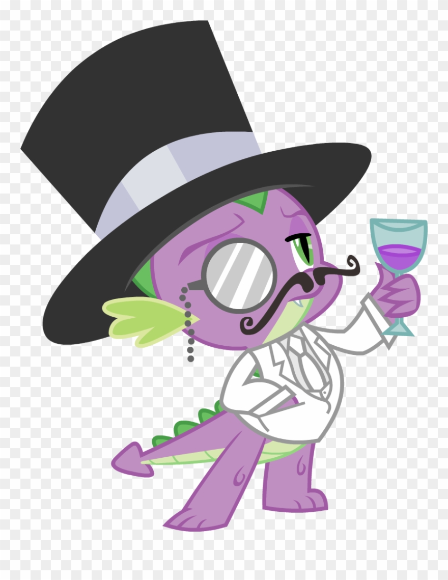 Spike From Mlp Dressed Up All Fancy - Jak Narysować My Little Pony Youtube Clipart