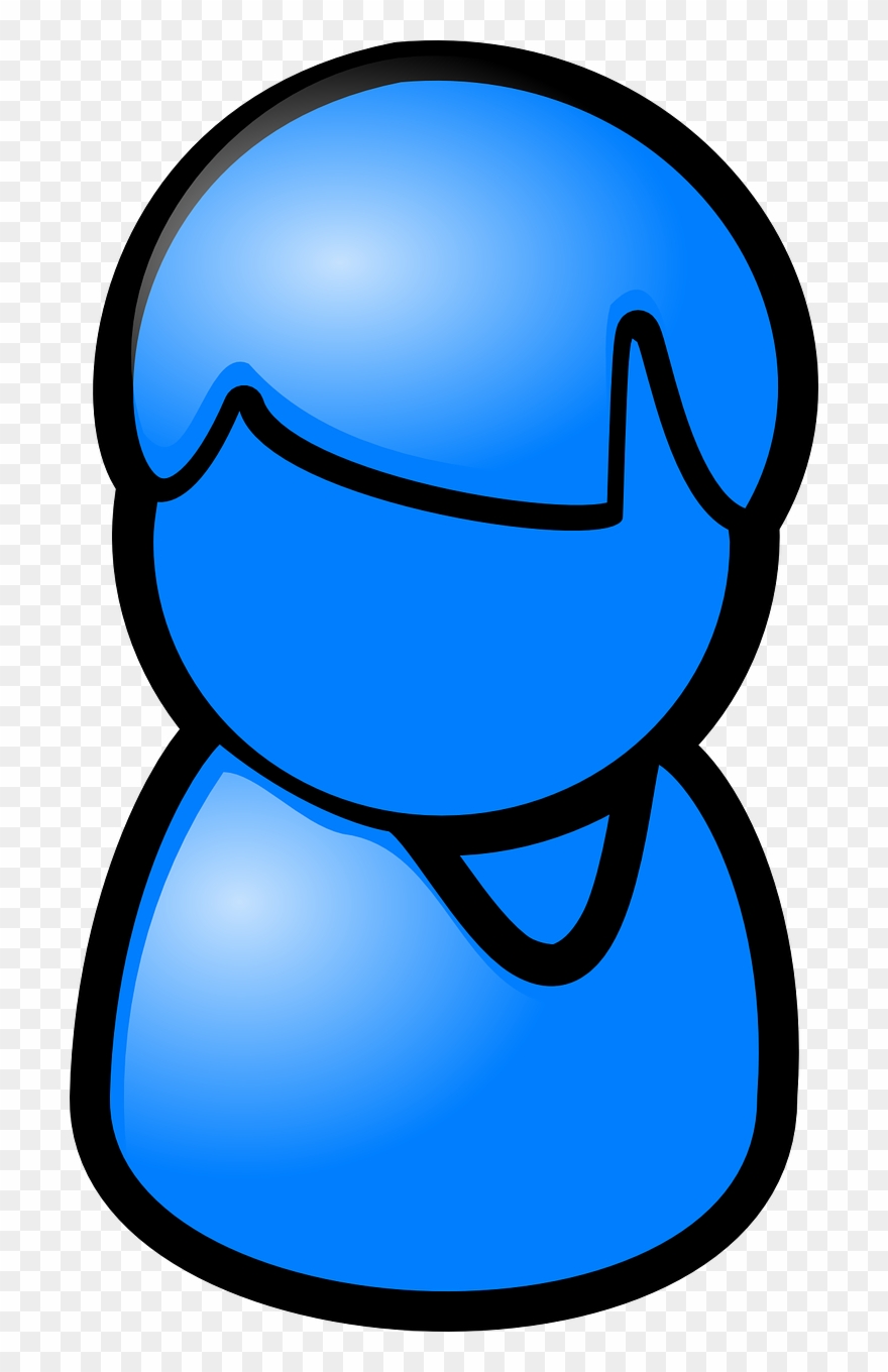 Avatar Person Male Blue Icon Png Image - Vector Graphics Clipart
