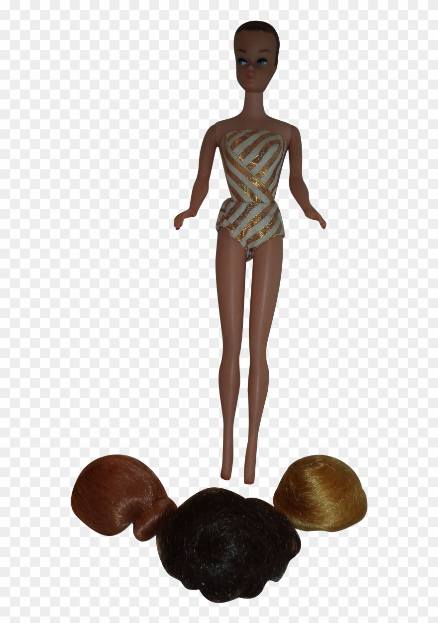 Vintage Barbie With Wigs - Doll Clipart