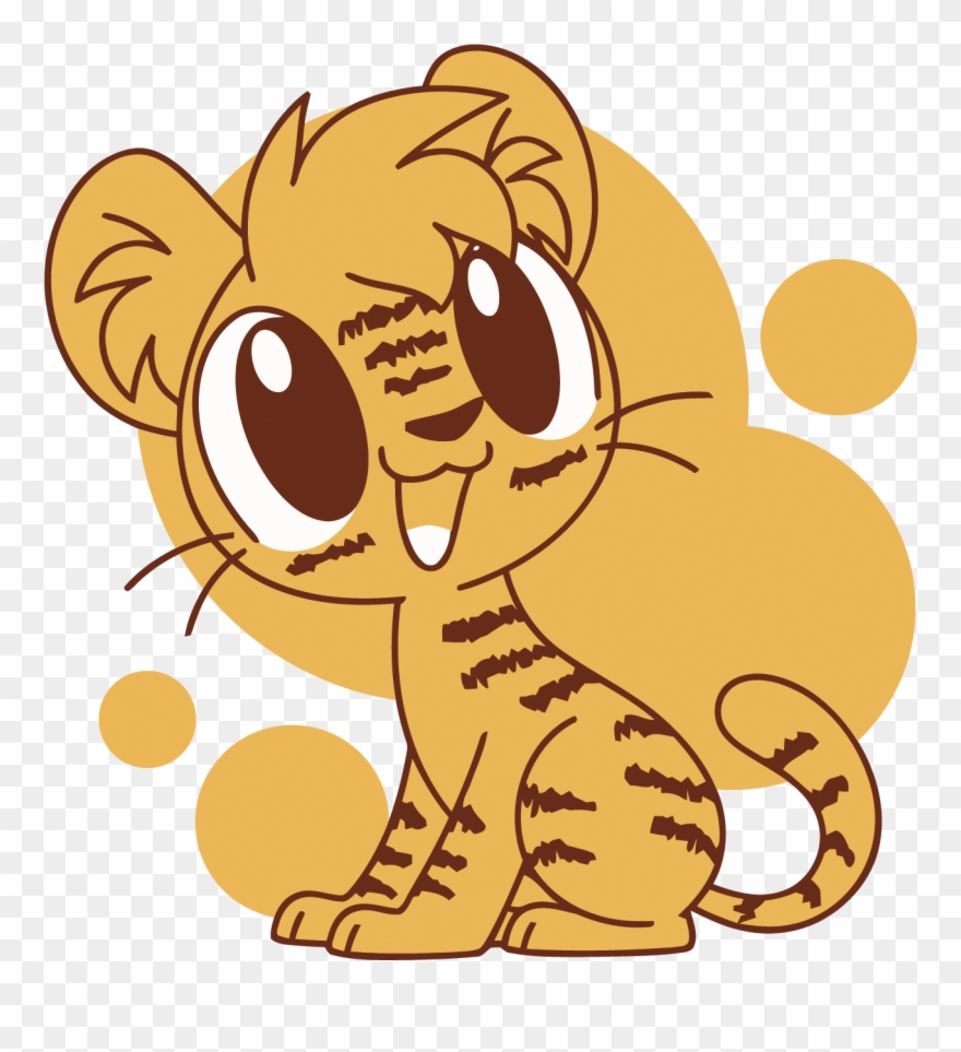 Lion Tiger Cartoon Clip Art - Vector Graphics - Png Download