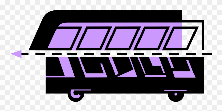 Vector Illustration Of Intercity Greyhound Passenger Clipart
