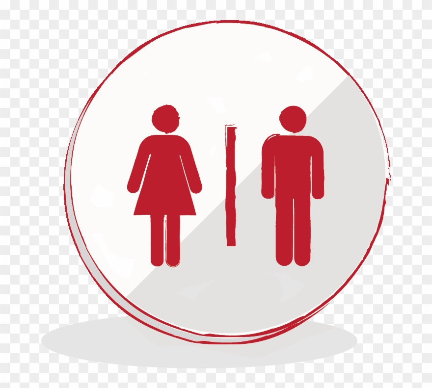 On-board Restroom - Men And Women Stick Figures Clipart