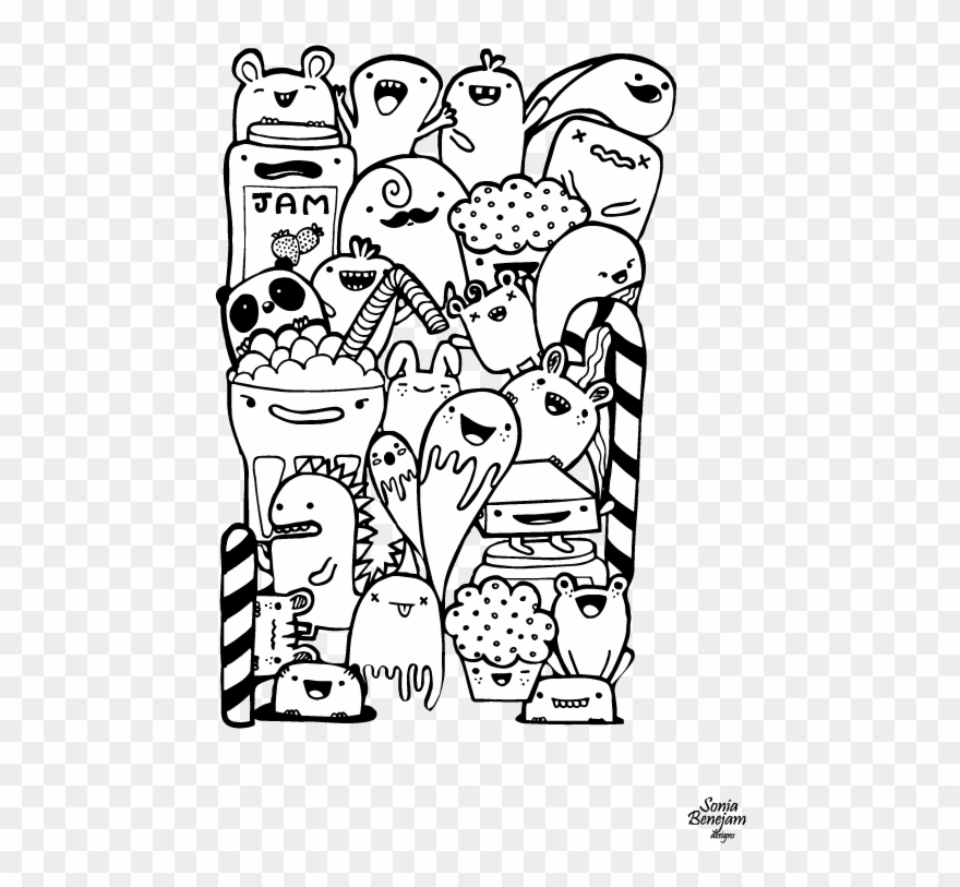 Collection Of Free Drawing Download On Ubisafe - Monster Doodle Png Clipart