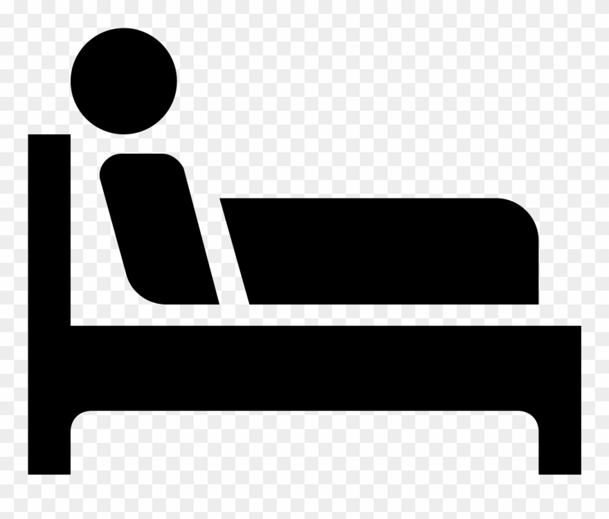 The Image Is Of A Bed With A Person On It - Insomnia Icon Clipart