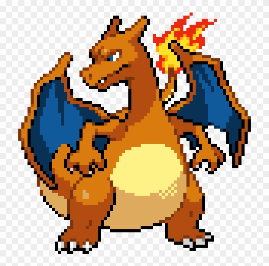 Charizard - Pokemon Pixel Art Charizard Clipart