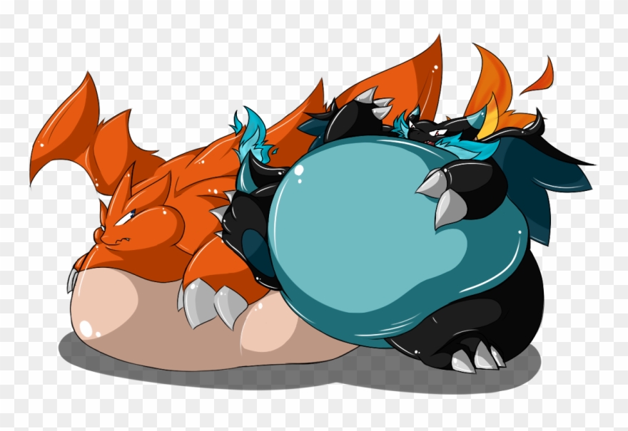 Fat Charizardz - Mega Charizard X Fat Clipart