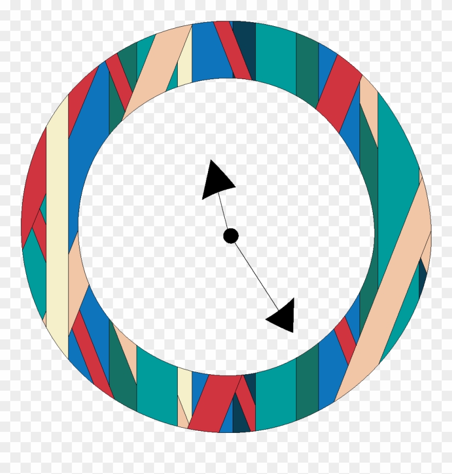 Color Patterns Stripes Color Patterns Clock - Circle Clipart